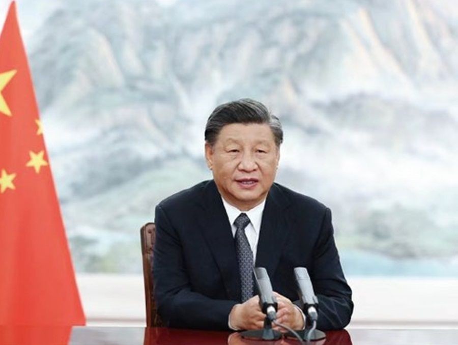 On the evening of June 23, Chinese President Xi Jinping chaired the 14th BRICS Summit in Beijing via video link. South African President Cyril Ramaphosa, Brazilian President Jair Bolsonaro, Russian President Vladimir Putin and Indian Prime Minister Narendra Modi attended the Summit.(Photo:Xinhua/IANS)